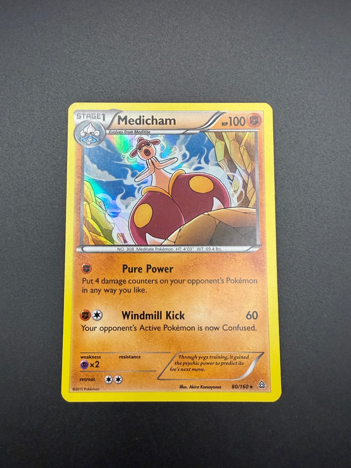 Pokemon Medicham Holo Rare XY – Primal Clash 80/160 NM