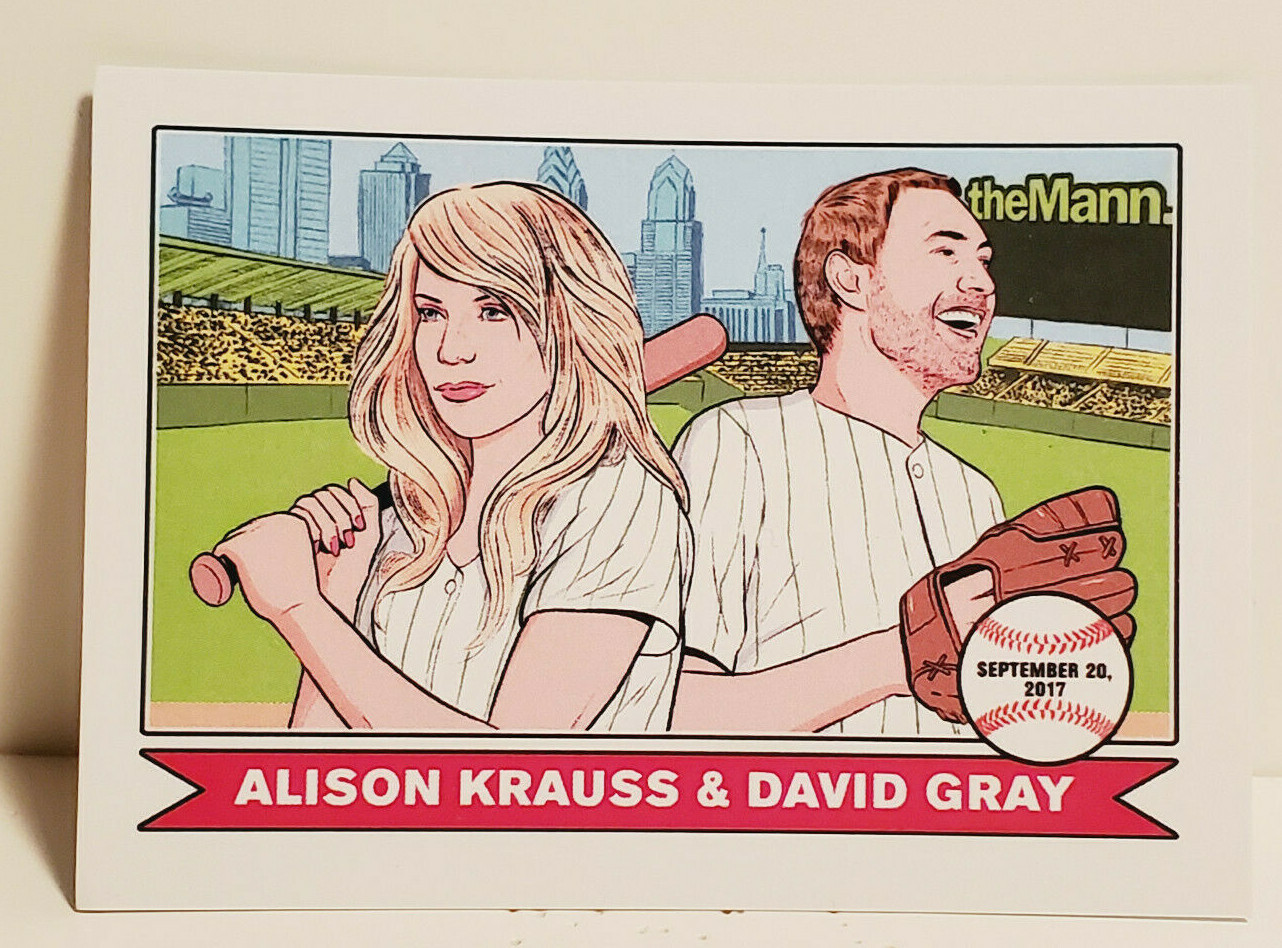 ALISON KRAUSS DAVID GRAY 2017 TOUR MANN MUSIC CENTER PHILADELPHIA TRADING CARD