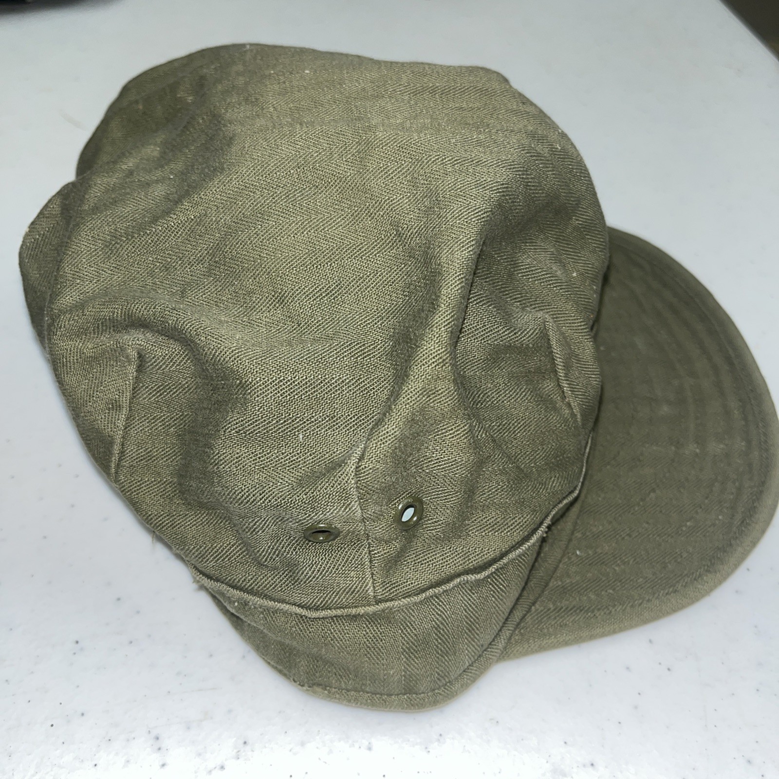 USGI Herringbone COMBAT FATIGUE CAP Korean War Era Dated 1951
