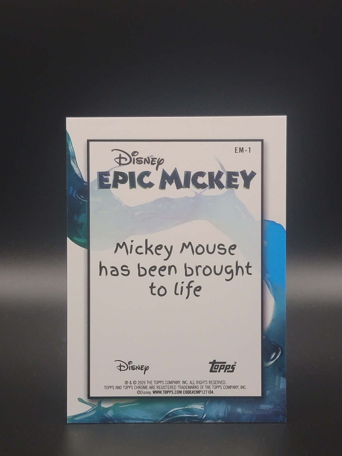 2026 Topps Disney Neon Chrome Refractor Epic Mickey Mickey Mouse #EM-1