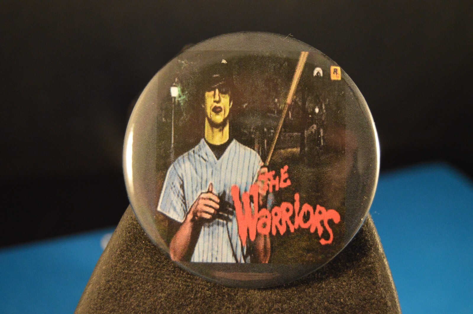 “THE WARRIORS” BUTTON Furies BIG! pinback pin badge film movie BASEBALL GANG