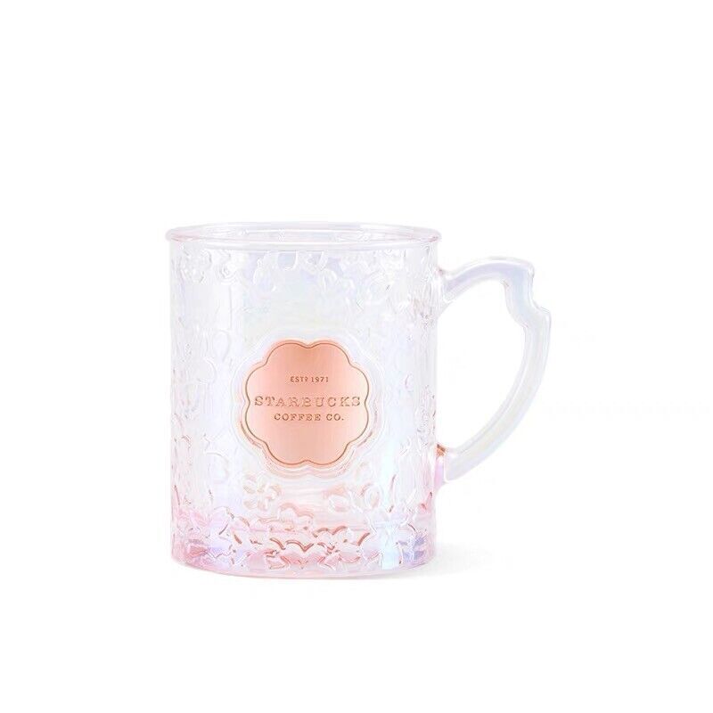 Starbucks Glass Gradient Pink Cherry Blossom High Value Beer Mug Coffee Tumbler