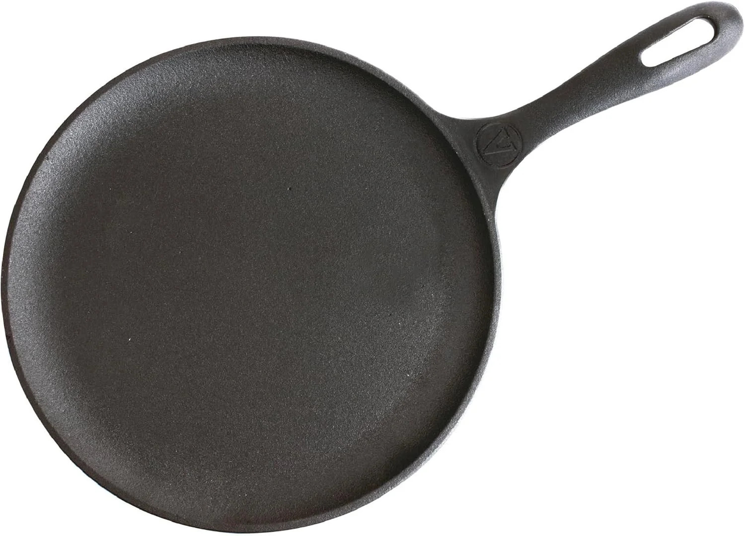 Victoria 10.5-Inch Cast Iron Comal Griddle Pan with a Long Handle, Preseasoned w
