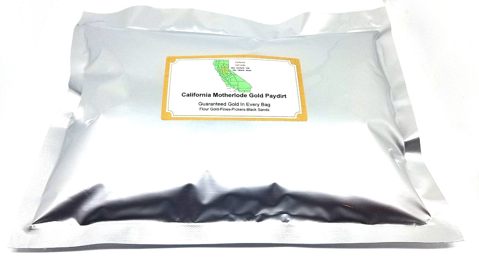  3 Lb California Motherlode Gold Panning Paydirt Bag Fines,Pickers,Black Sands