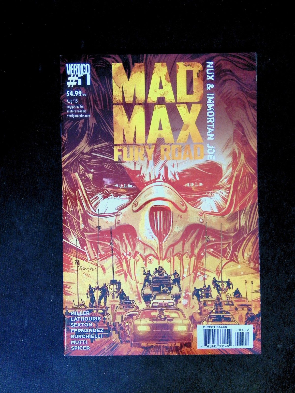 Mad Max Fury Road Nux and Immortan Joe #1B DC 2015 VF/NM Edwards Variant