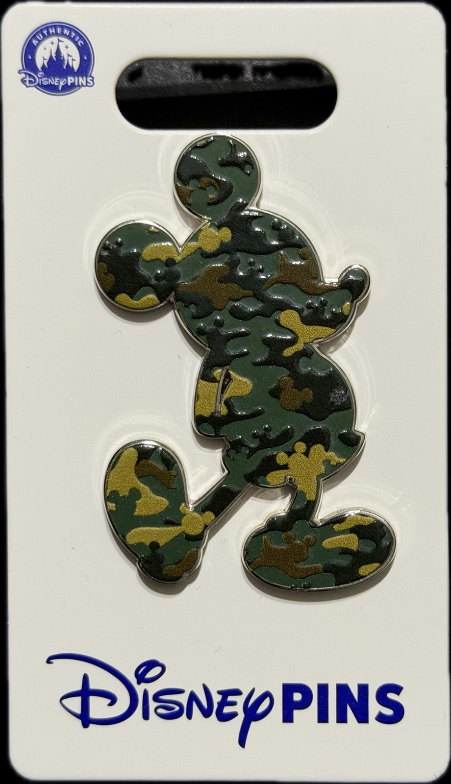 2025 Disney Parks Military Camouflage Camo Mickey Mouse Silhouette OE Pin