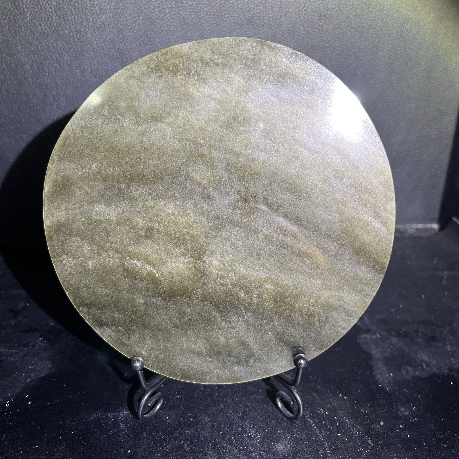 1.4LB 5.5″ Natural Golden Obsidian Slab Crystal Quartz