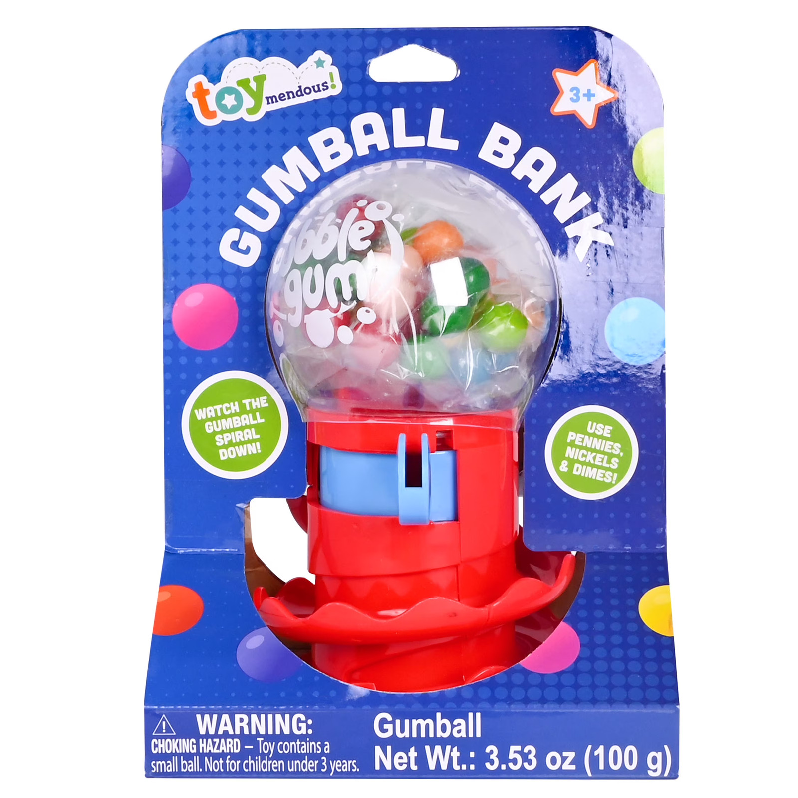 Classic Gumball Bank with Gumballs Novelty Toys