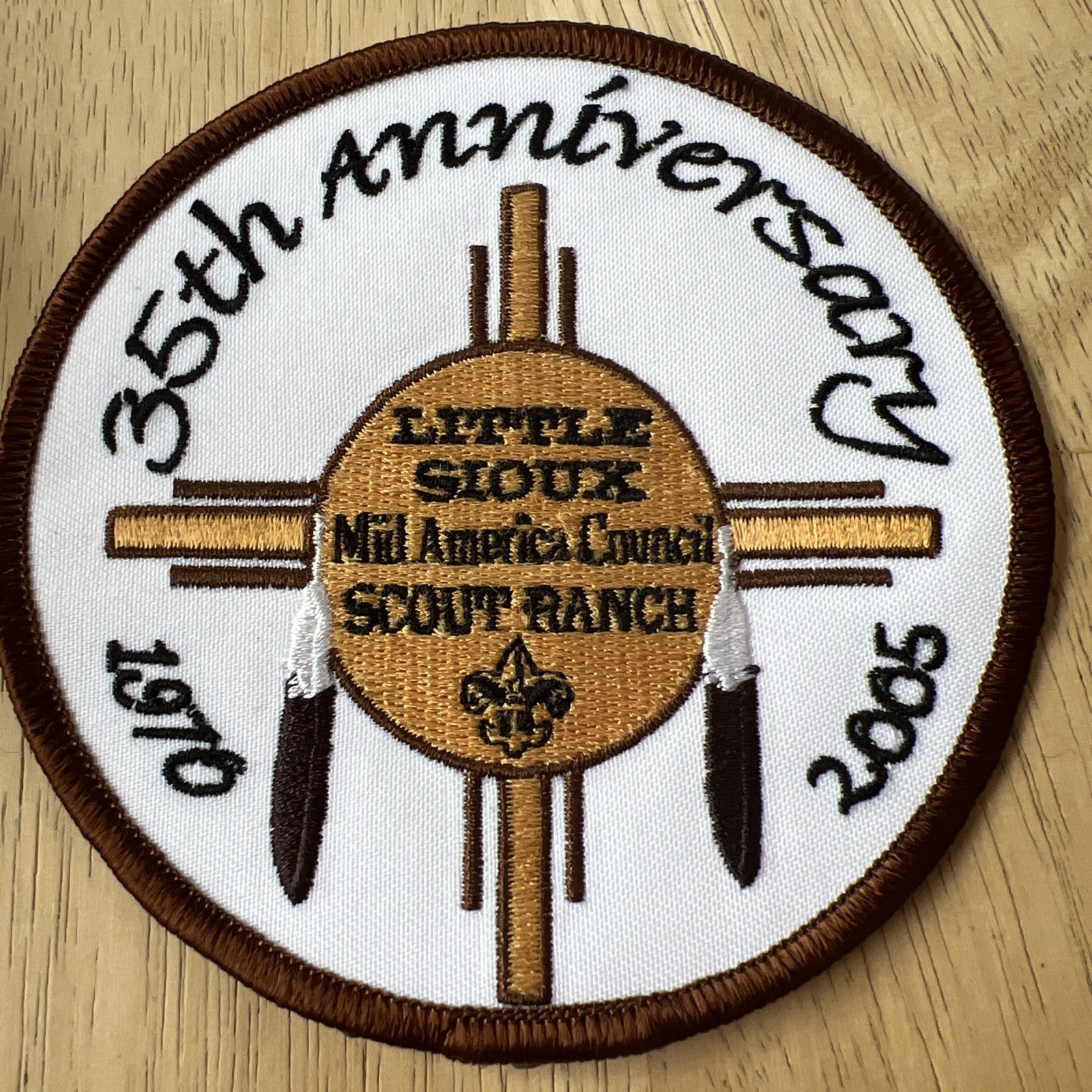 Vintage BSA Little Sioux Scout Ranch 35th Anniversary Patch 1970-2005 IA Council