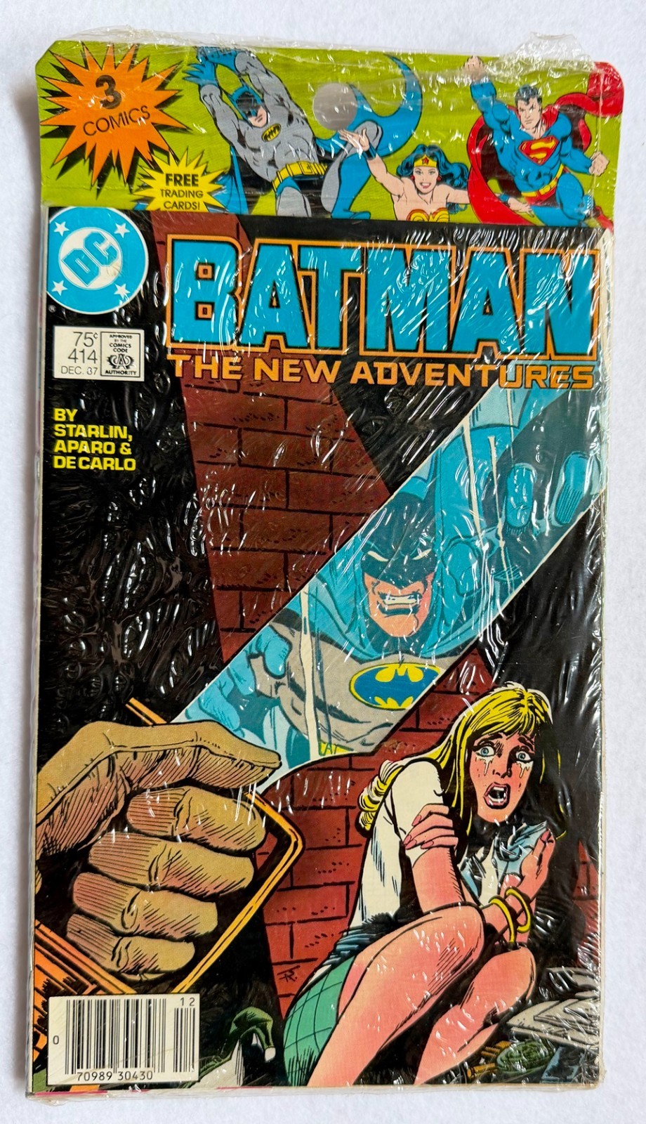 Batman #414 415 416 SEALED Collectors pack w cards multipack 1987 88 DC Comics