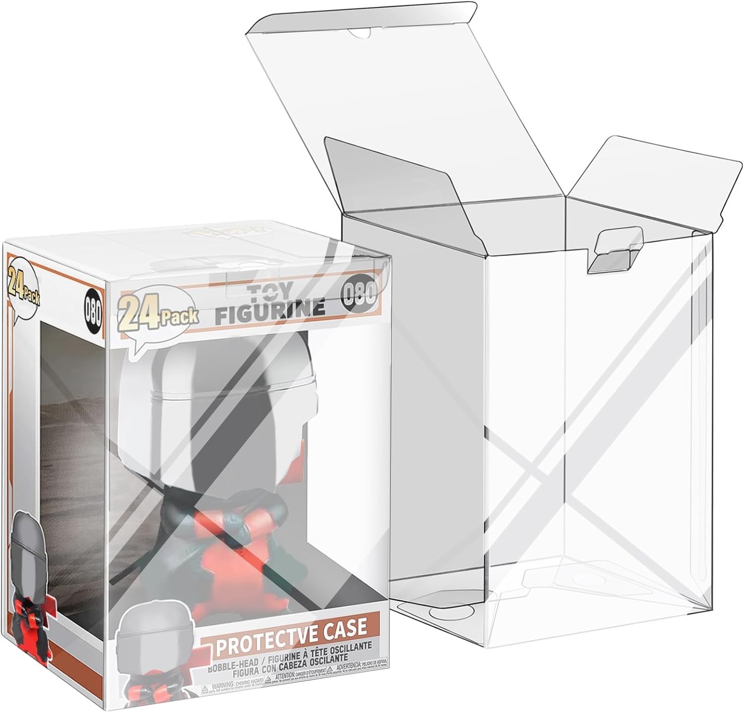 Transparent Display Cases for 4″ Collectible Figures – 24 Pack Protection Set