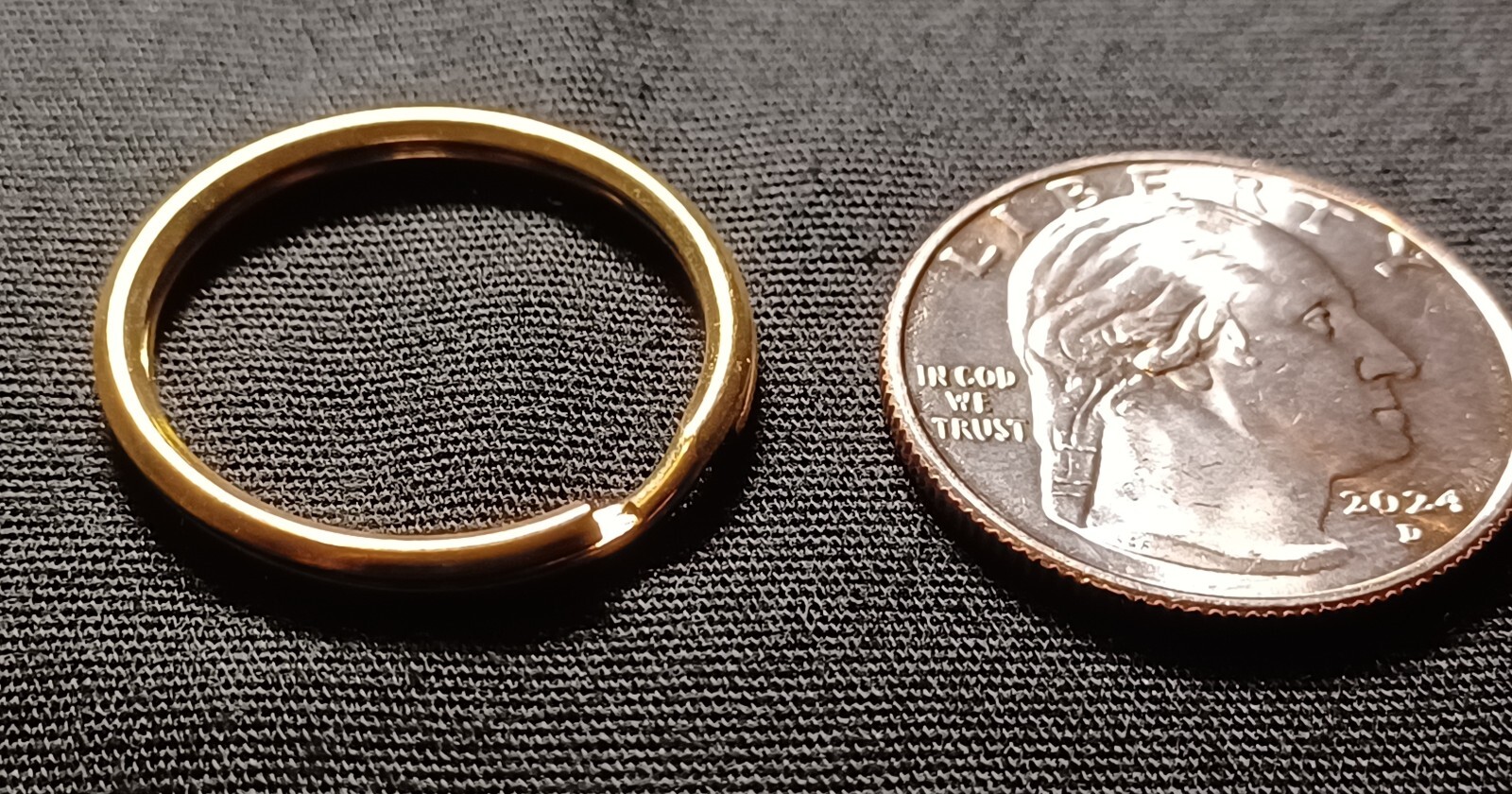 (2) Brass Rounded 1 Inch(24mm) Split Ring Rounded Key Rings Key Holders