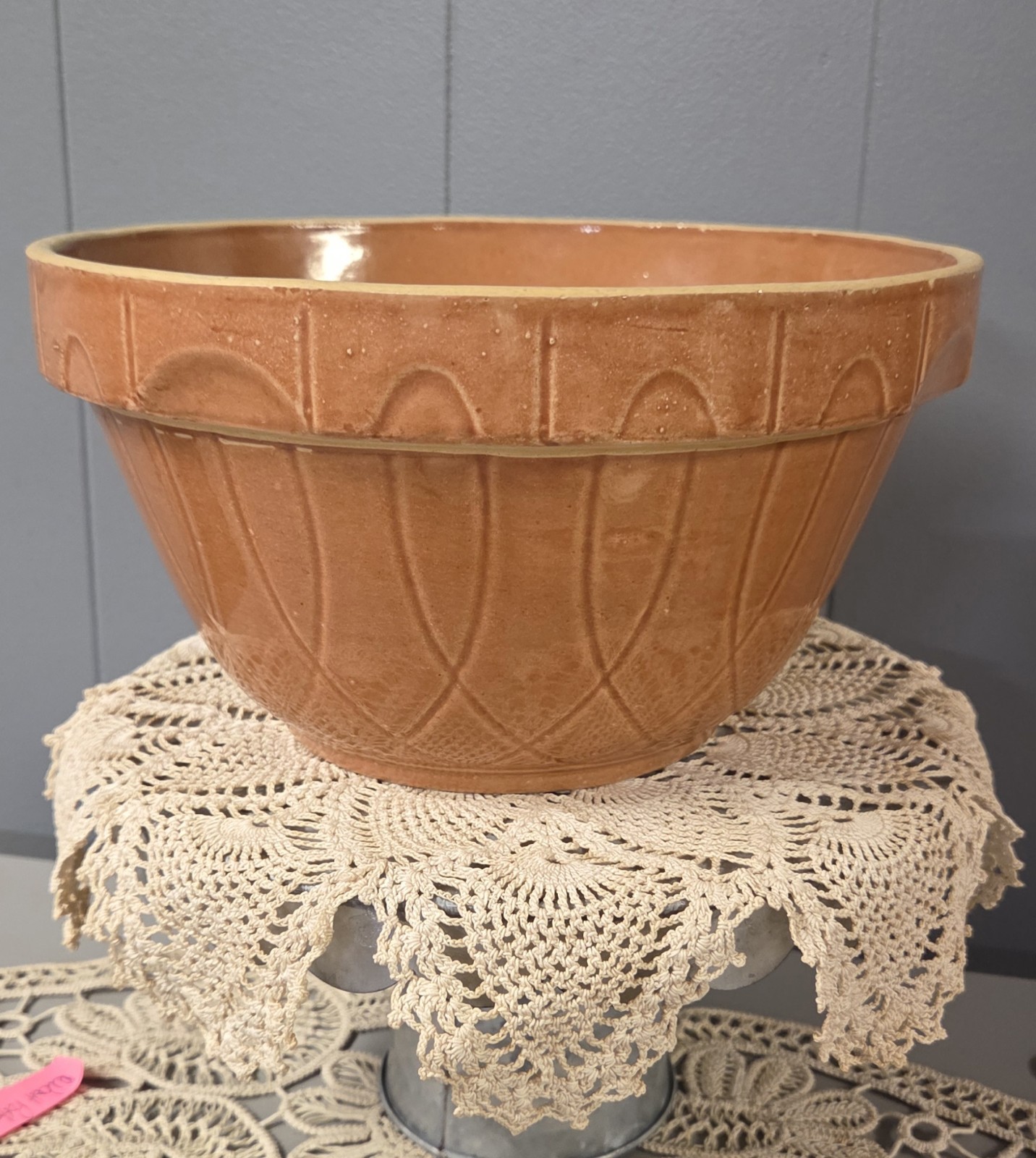 Vintage Made In The USA Ovenware #9 Stoneware Ceramic Mixing Bowl