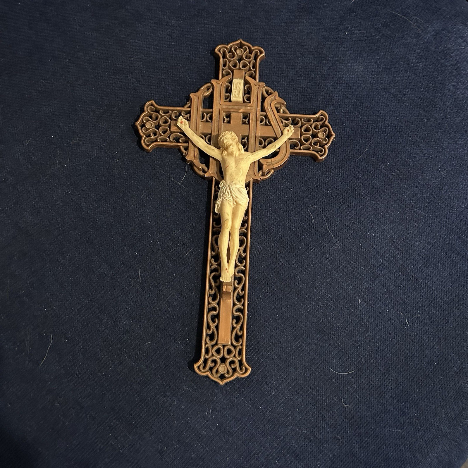 Vintage Crucifix Consolidated Molded Products Corp Catholic Wall Plastic Cross