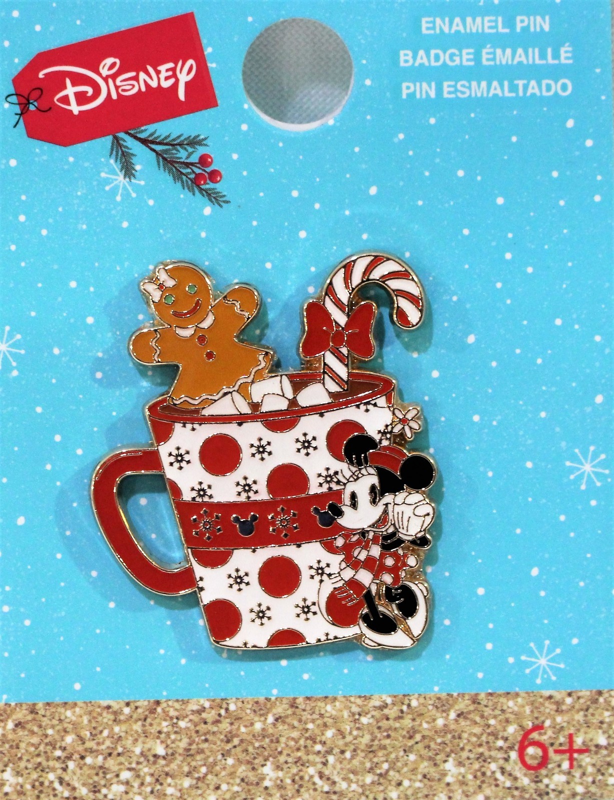 Loungefly Disney Minnie Mouse Pin 2022 Christmas Holiday Peppermint Mocha Mug