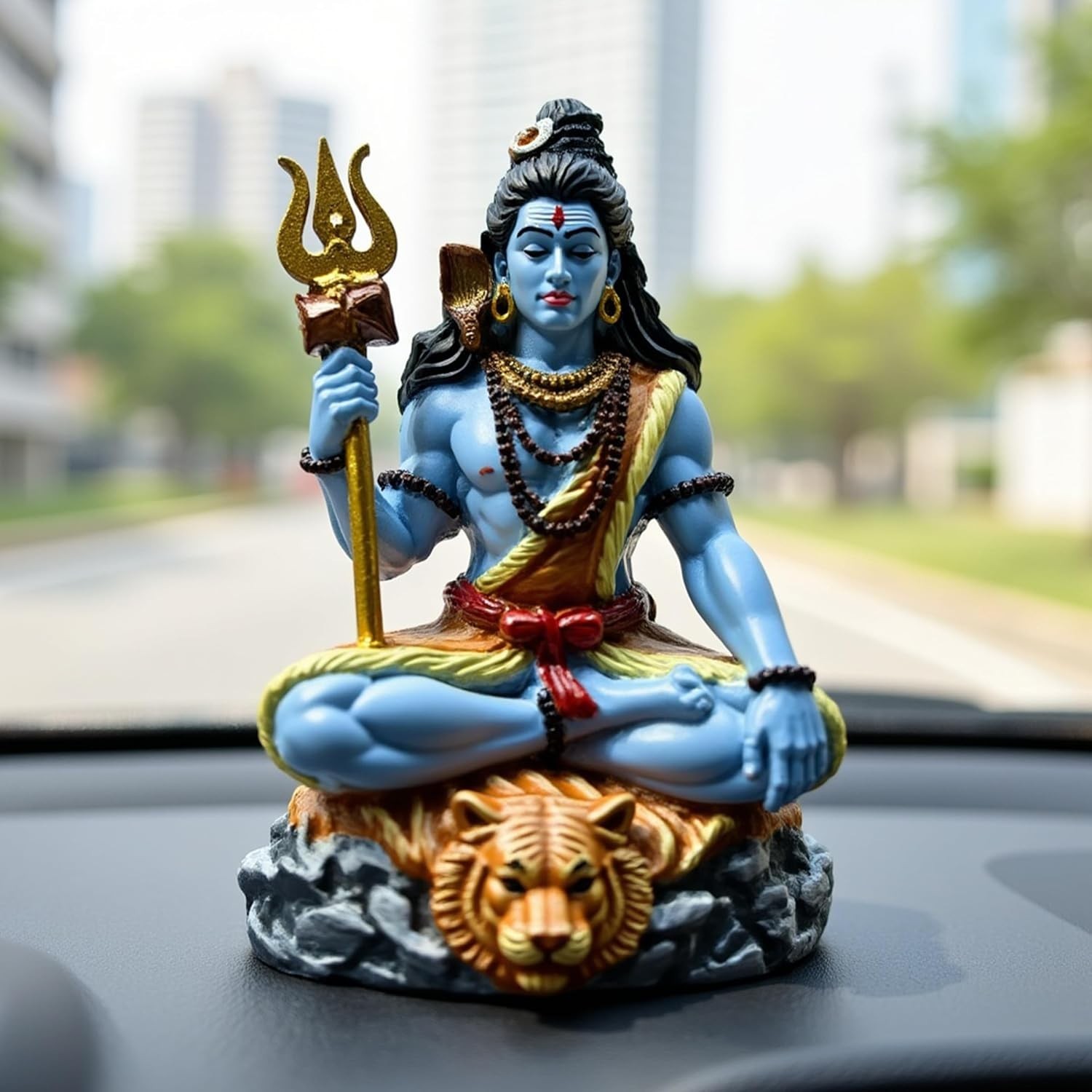 Shiva Idol for Car Dashboard Adiyogi Mahadev Statue Home Temple Office Decor