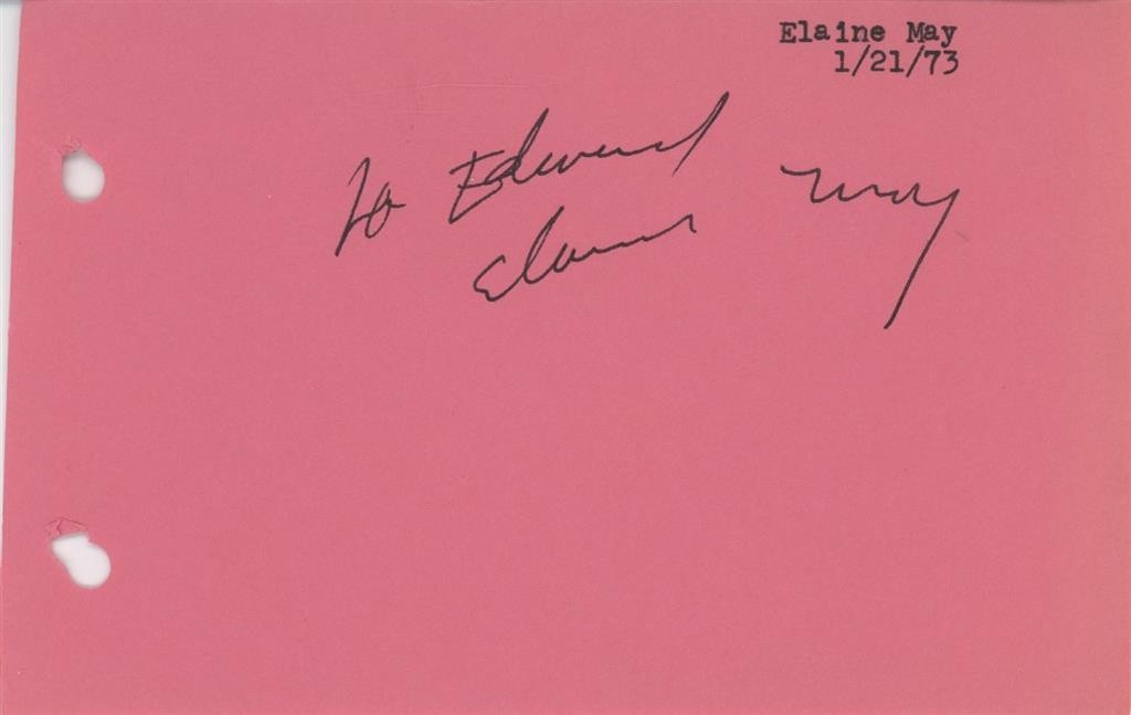 Elaine May- Signed Album Page
