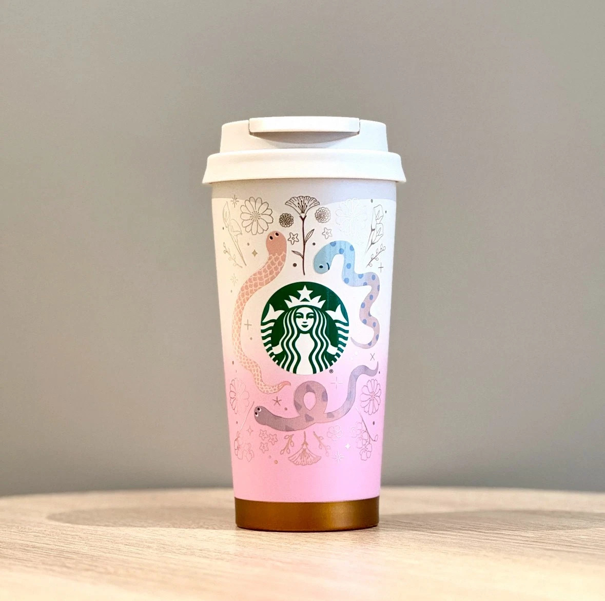 Starbucks 2025 Chinese Year of the Snake Gradient Pink cup 17oz SS Tumbler