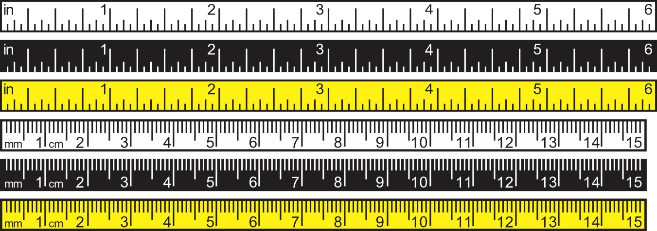 [3x] 6in [3x] 15cm Ruler Stickers Car Truck Vehicle Bumper Decal