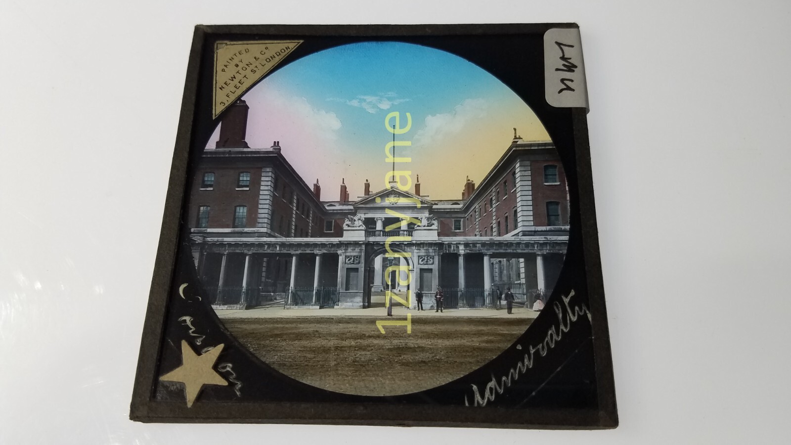 LMU Glass Magic Lantern Slide Photo EMPTY COURTYARD IN FRONT OF BUILDING