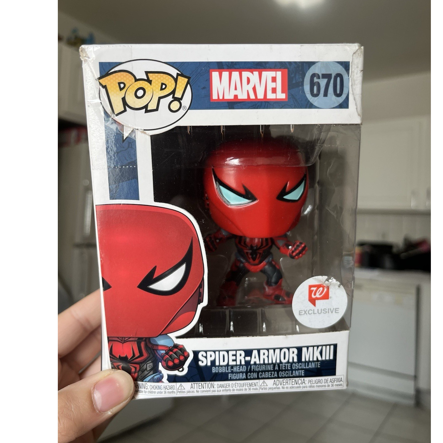 Funko Pop! Marvel Spider-Armor MKIII Spider-Man #670 Vinyl Walgreens Exclusive