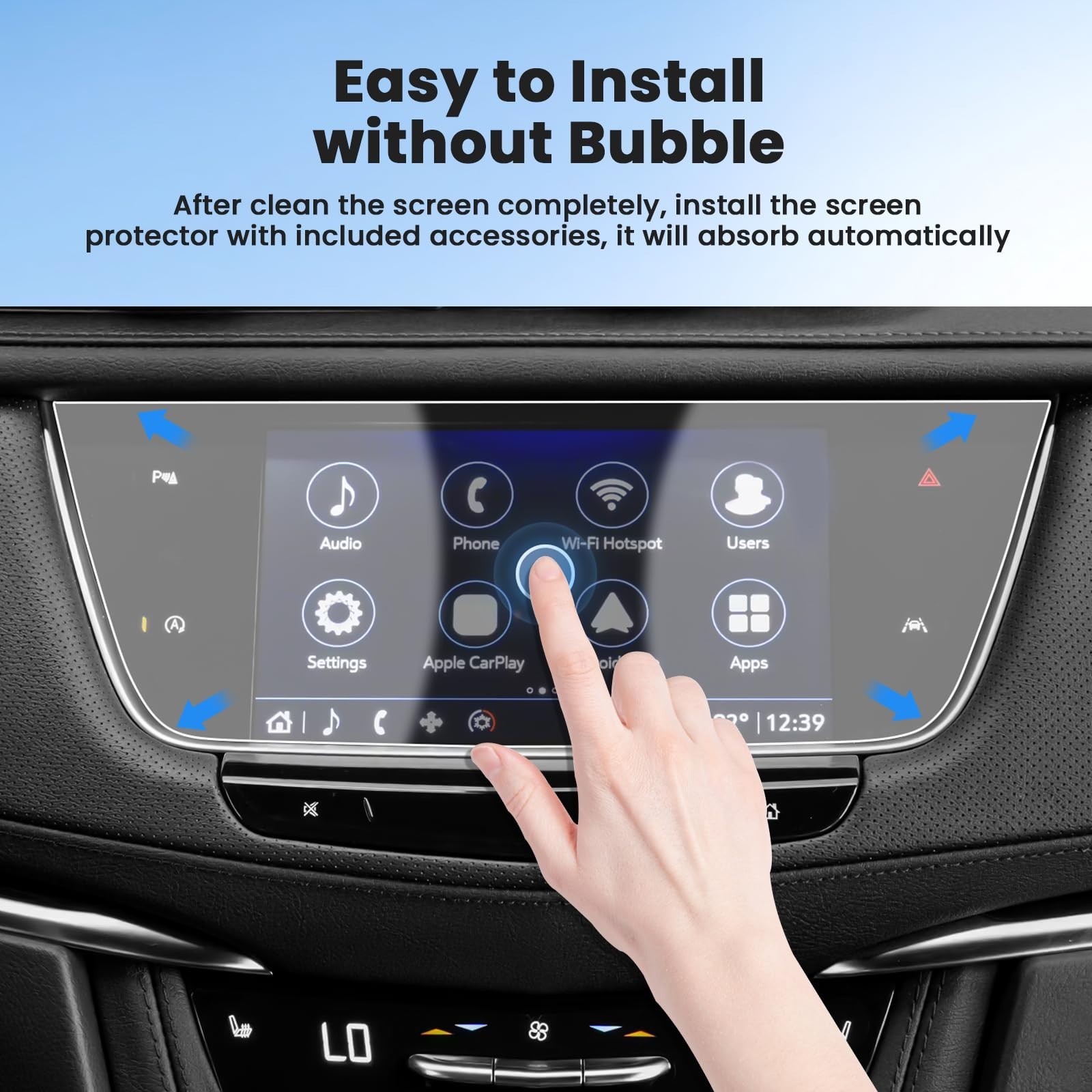 Canvcle 2PCS 9H Screen Protector for 2017-2025 Cadillac XT5/2020-2025 XT6 Access
