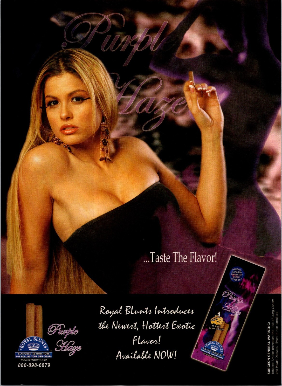2005 • PURPLE HAZE Royal Blunts PRINT AD • 2000s Y2K HIP HOP CA.37