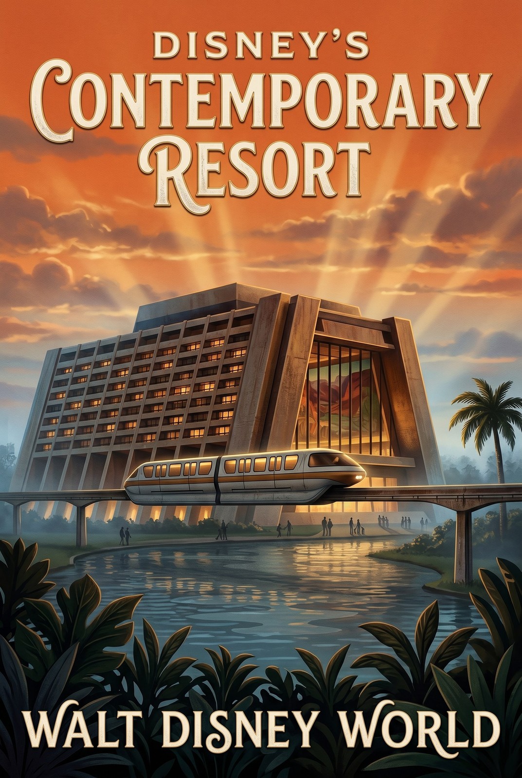 Disney Contemporary Resort Vintage Poster 11×17 Matte