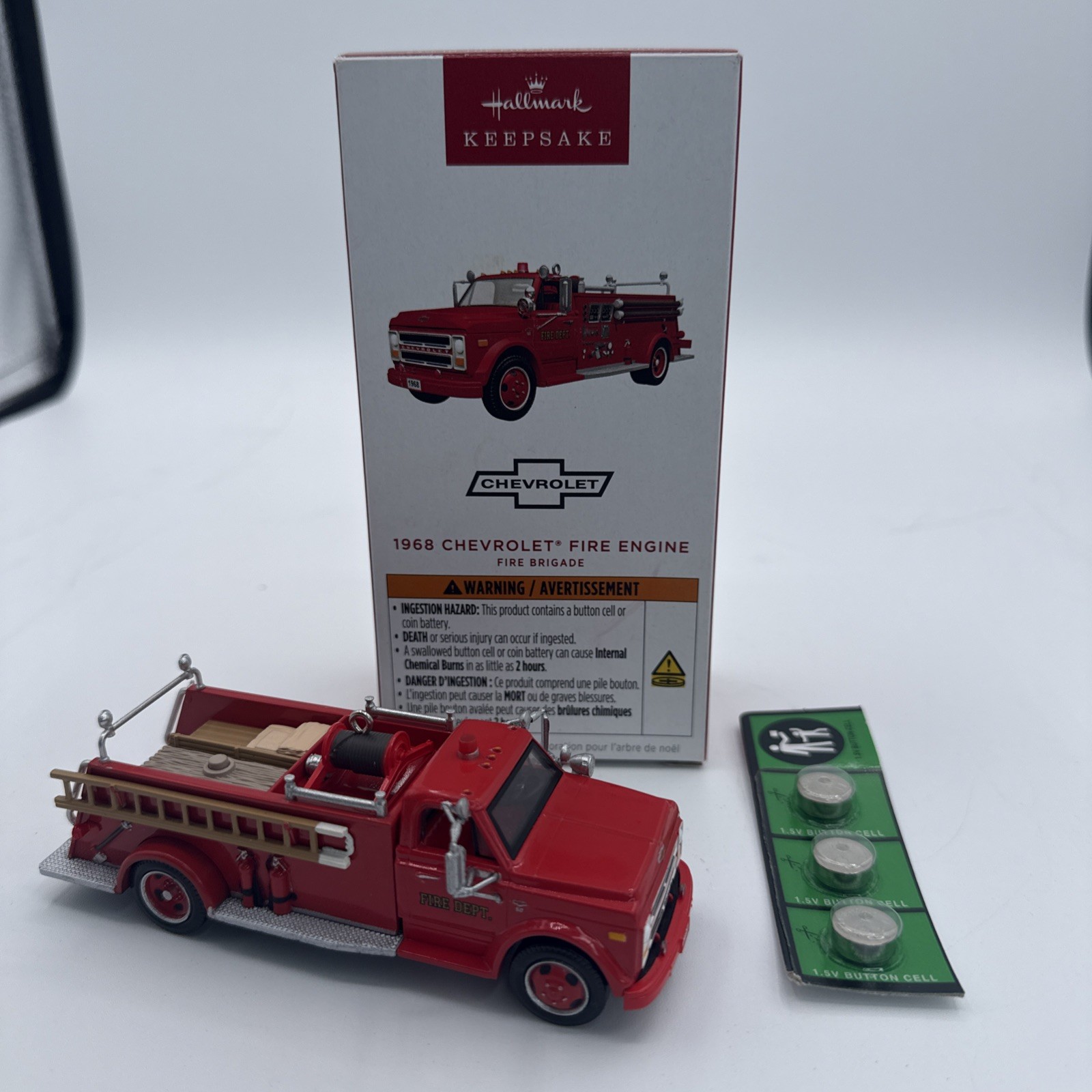 Hallmark 2025 Fire Brigade #23 1968 CHEVROLET FIRE ENGINE Ornament ~ NMIB