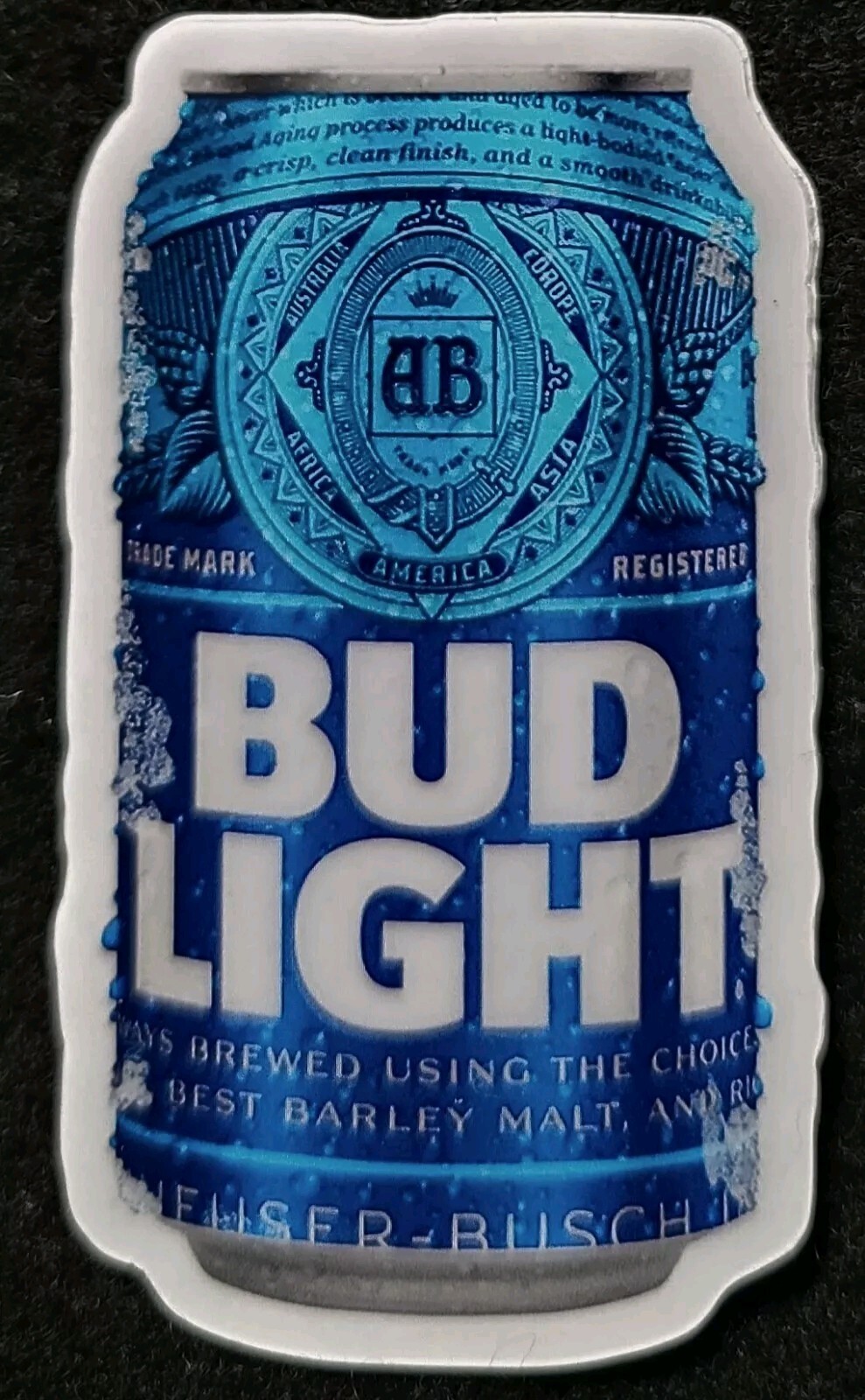BUD LIGHT STICKER “COLD CAN OF BUD” 1 3/4 X 3″ GLOSSY THICK WATERPROOF OUTDOOR