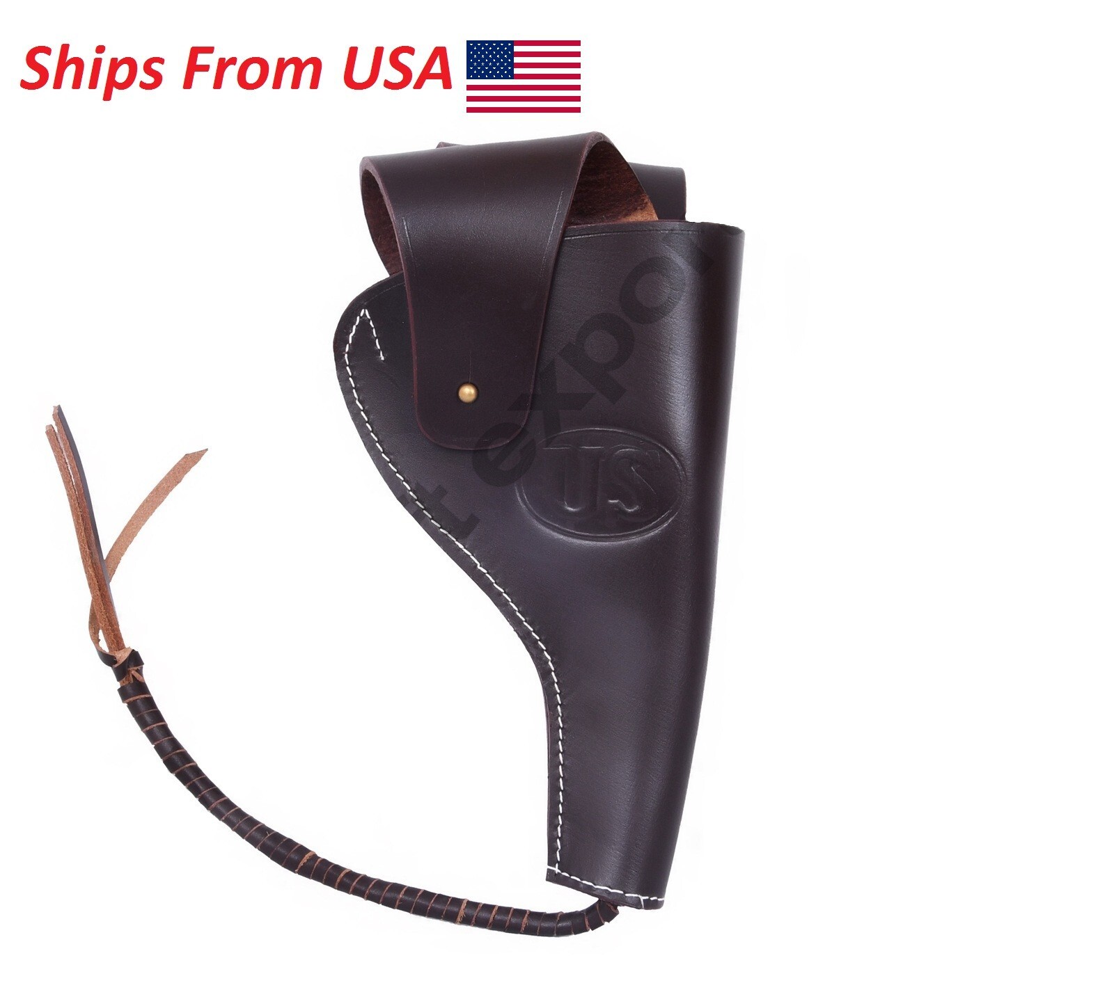 Colt US M 1917/1942 .45 ACP Revolver Leather U.S. M2 WWI Holster – Dark Brown