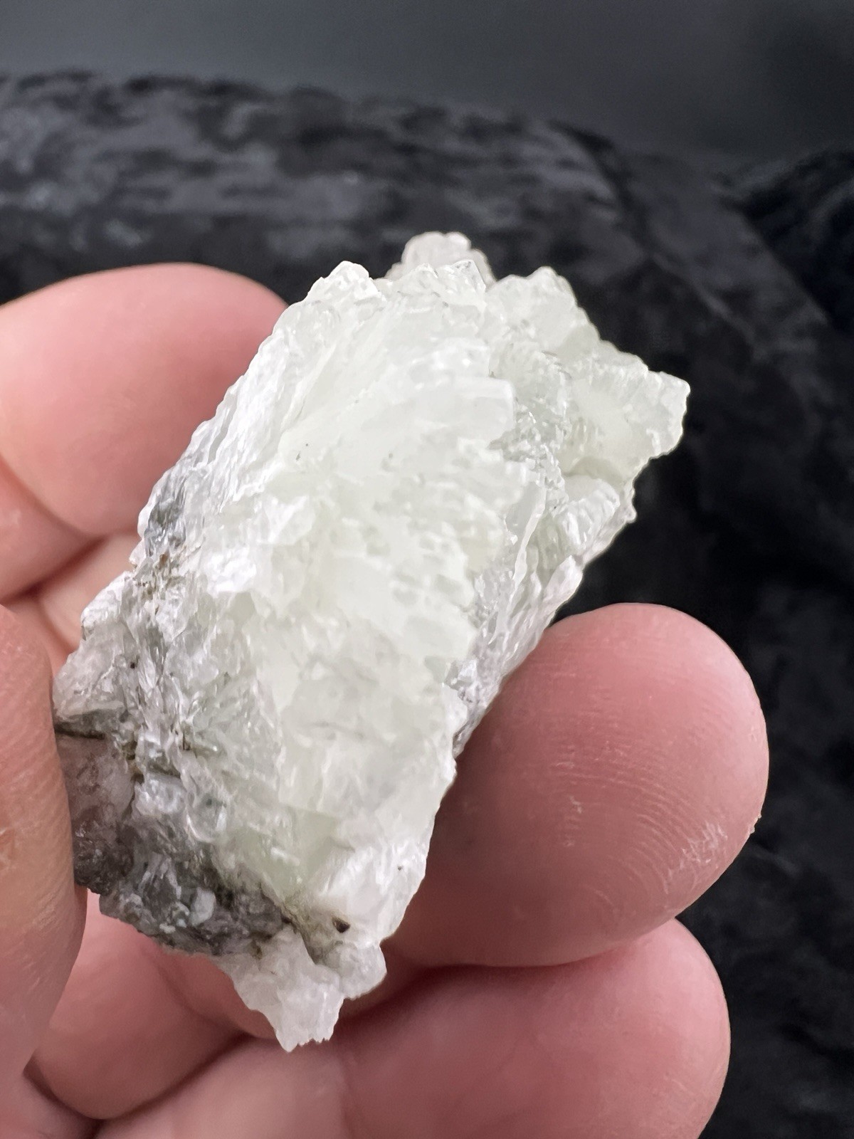 Prehnite Crystal Cluster Translucent Green from Morocco 40 g.