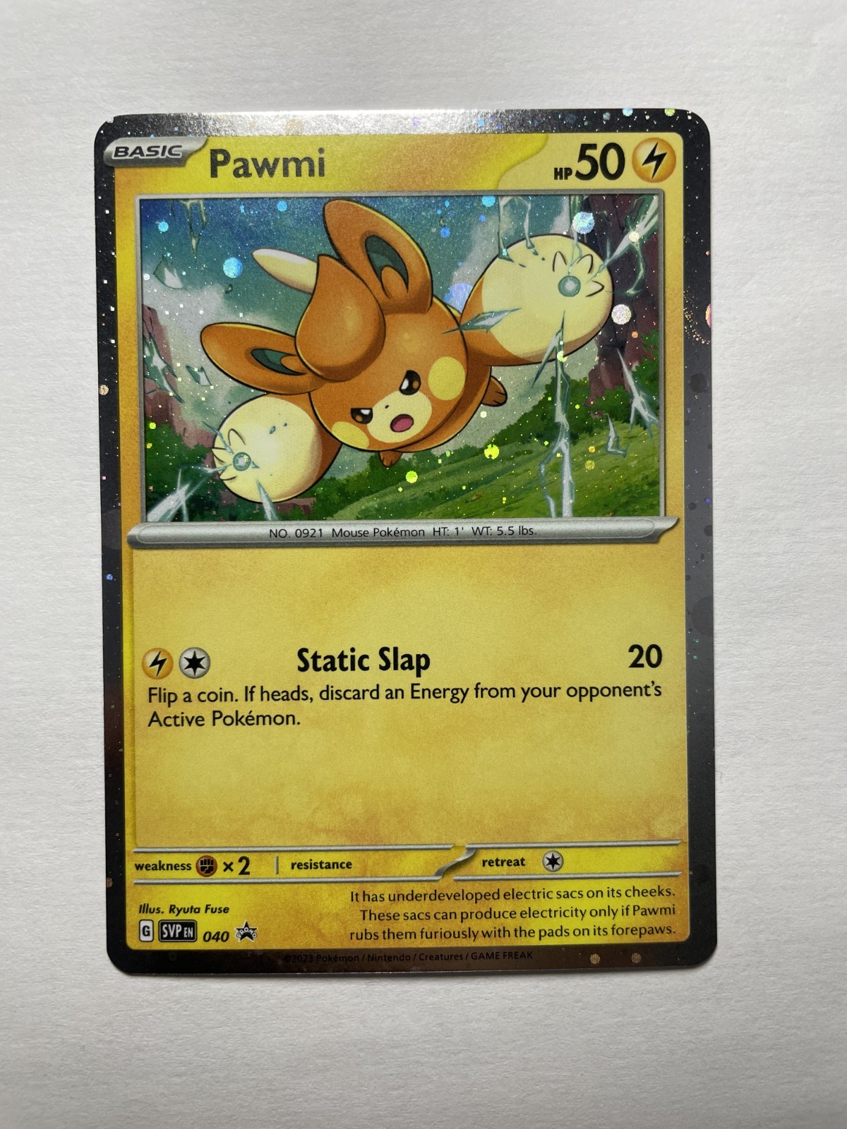 Pawmi Svp 040 Scarlet & Violet Promo Cosmos Holo Rare NM Pokemon Card