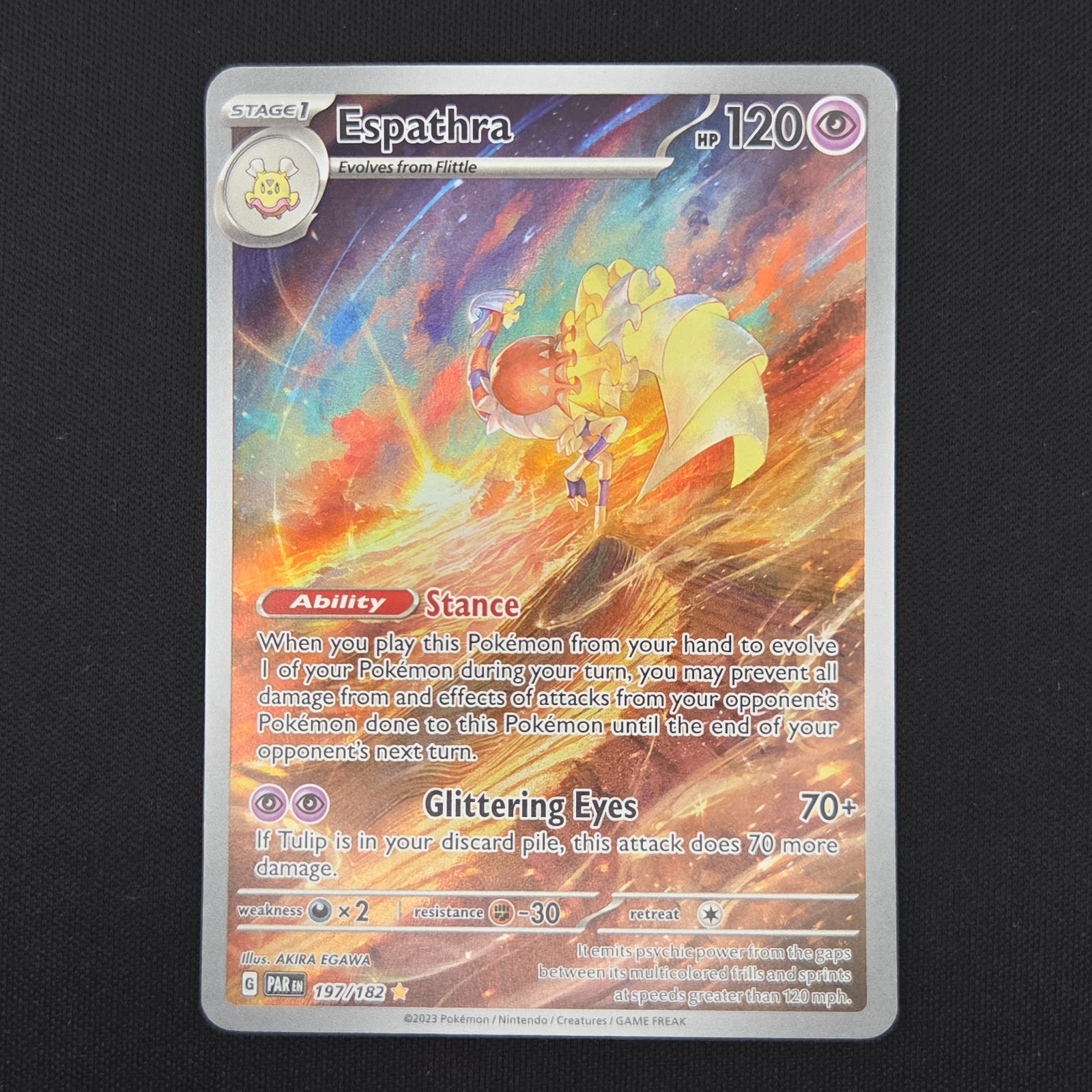 Pokemon TCG Card Espathra 197/182 Paradox Rift Illustration Rare Holo – NM