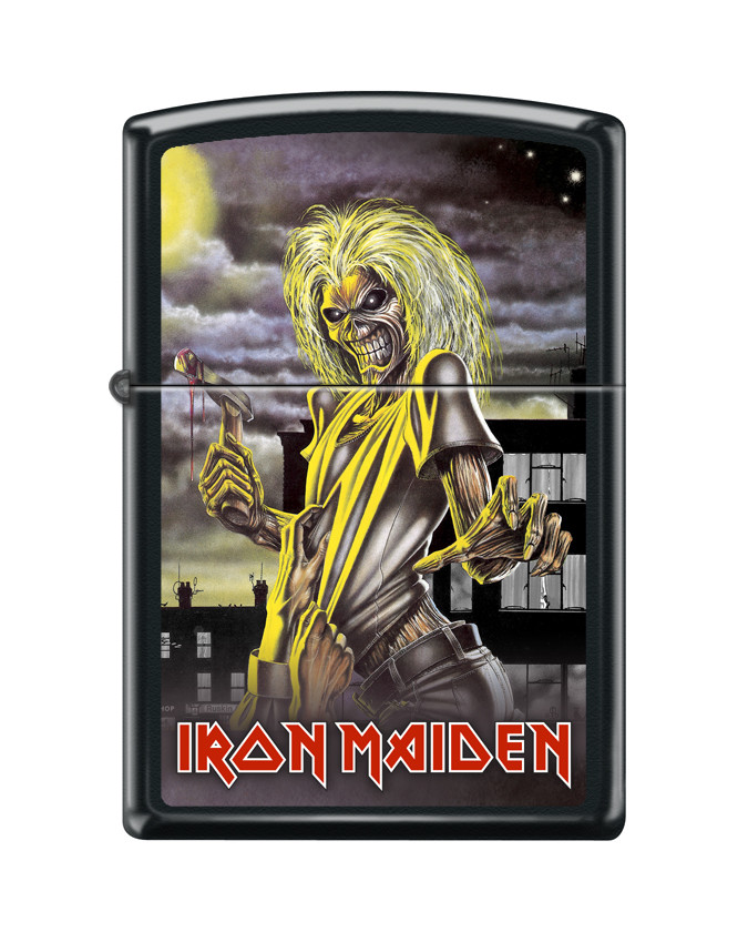 Zippo 7680, “Iron Maiden” Black Matte Finish Lighter