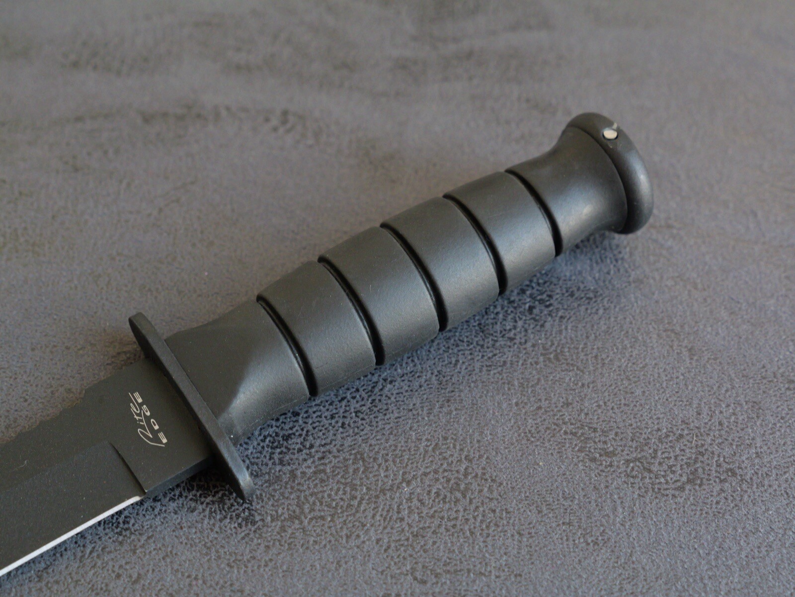 11” Black Stealth Fixed Blade Combat Knife Kbar Style Conceal Carry Matte Blade