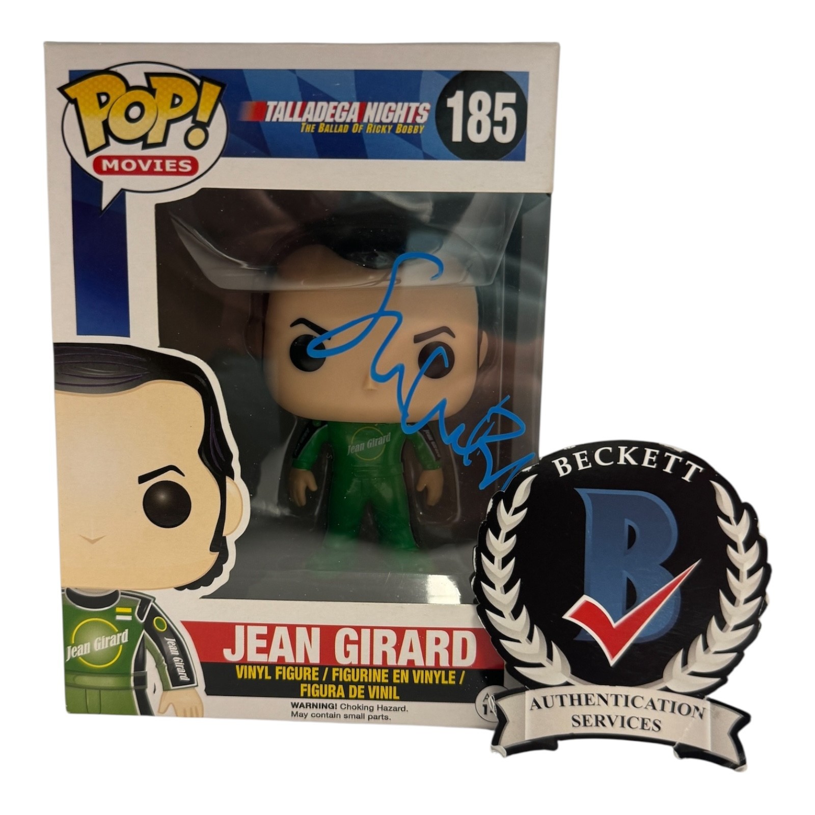 SACHA BARON COHEN SIGNED AUTOGRAPH TALLADEGA NIGHTS FUNKO POP 185 BECKETT BAS