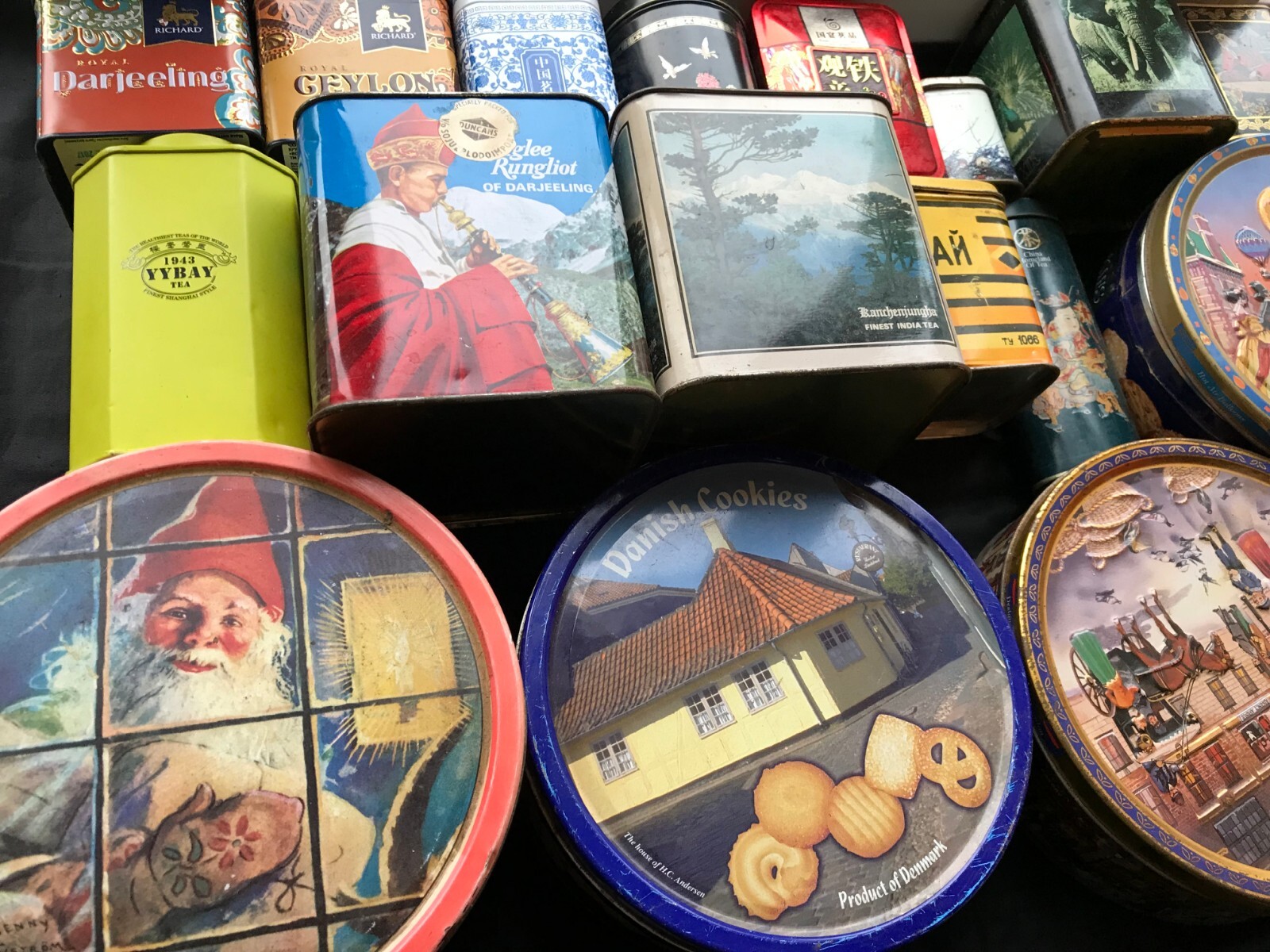 Empty Tin Boxes from Tea Candy Cookie Coffee Vaseline Vintage Modern You Pick