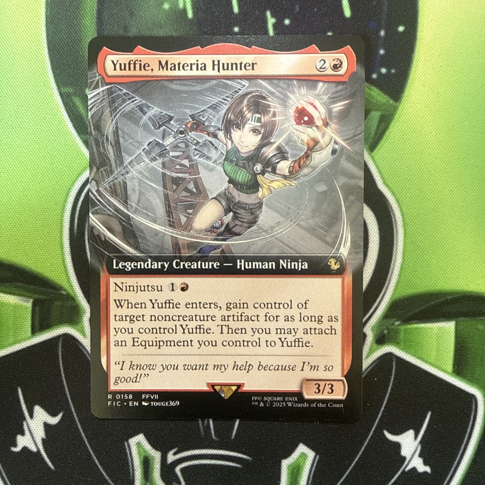 Yuffie, Materia Hunter (Extended Art Rare) R 0158 Final Fantasy Magic Mtg NM