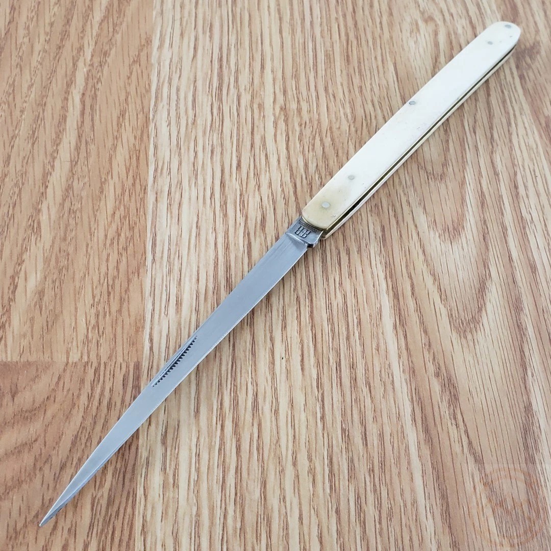 Rough Ryder Melon Tester Folding Knife 4.5″ Stainless Blade White Bone Handle