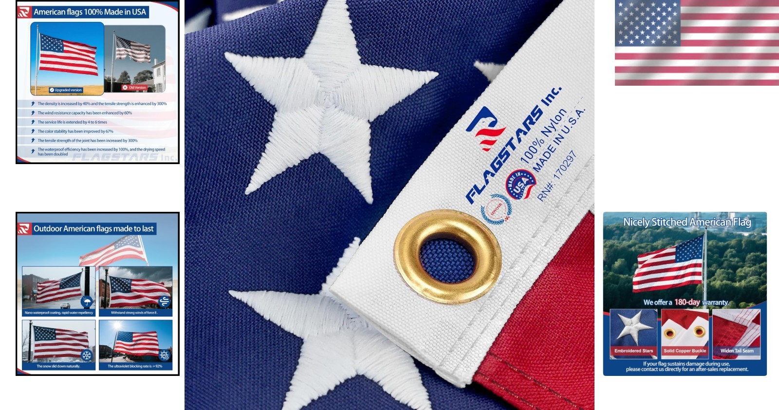 Weather-Resistant 2ftx3ft American Flag