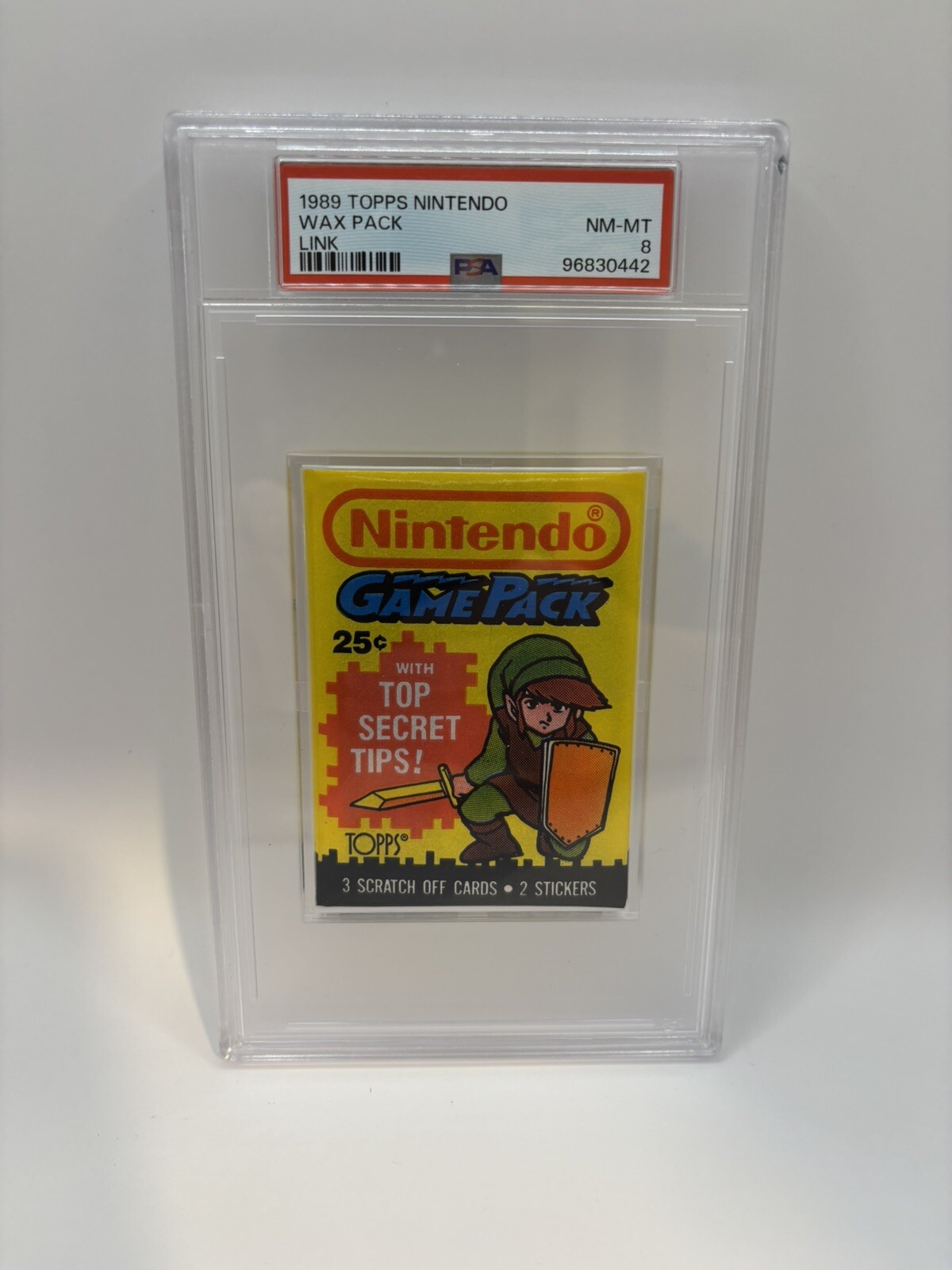 1989 Topps Nintendo Game Pack Link PSA 8 Near Mint