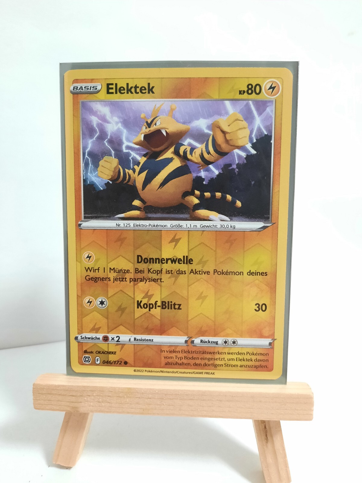 Pokemon Elektek 046/172 Near Mint Reverse Holo Common Radiant Stars