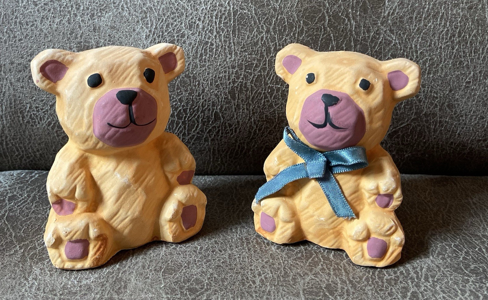 Teddy Bear Salt and Pepper Shaker Set Ceramic Vintage