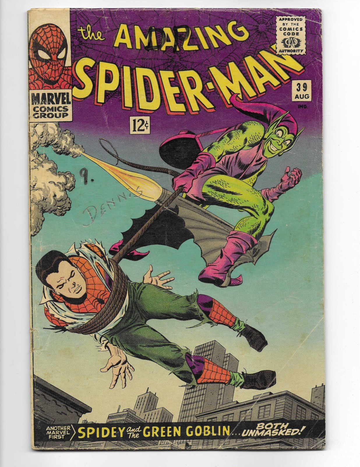 Amazing Spider-Man 39 1966 VG- 3.5 Green Goblin 1st John Romita Art In Title