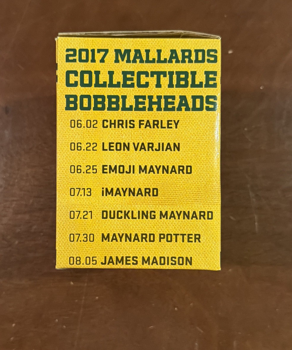Chris Farley Bobblehead 2017 Madison Mallards SNL Matt Foley Van by River -NEW