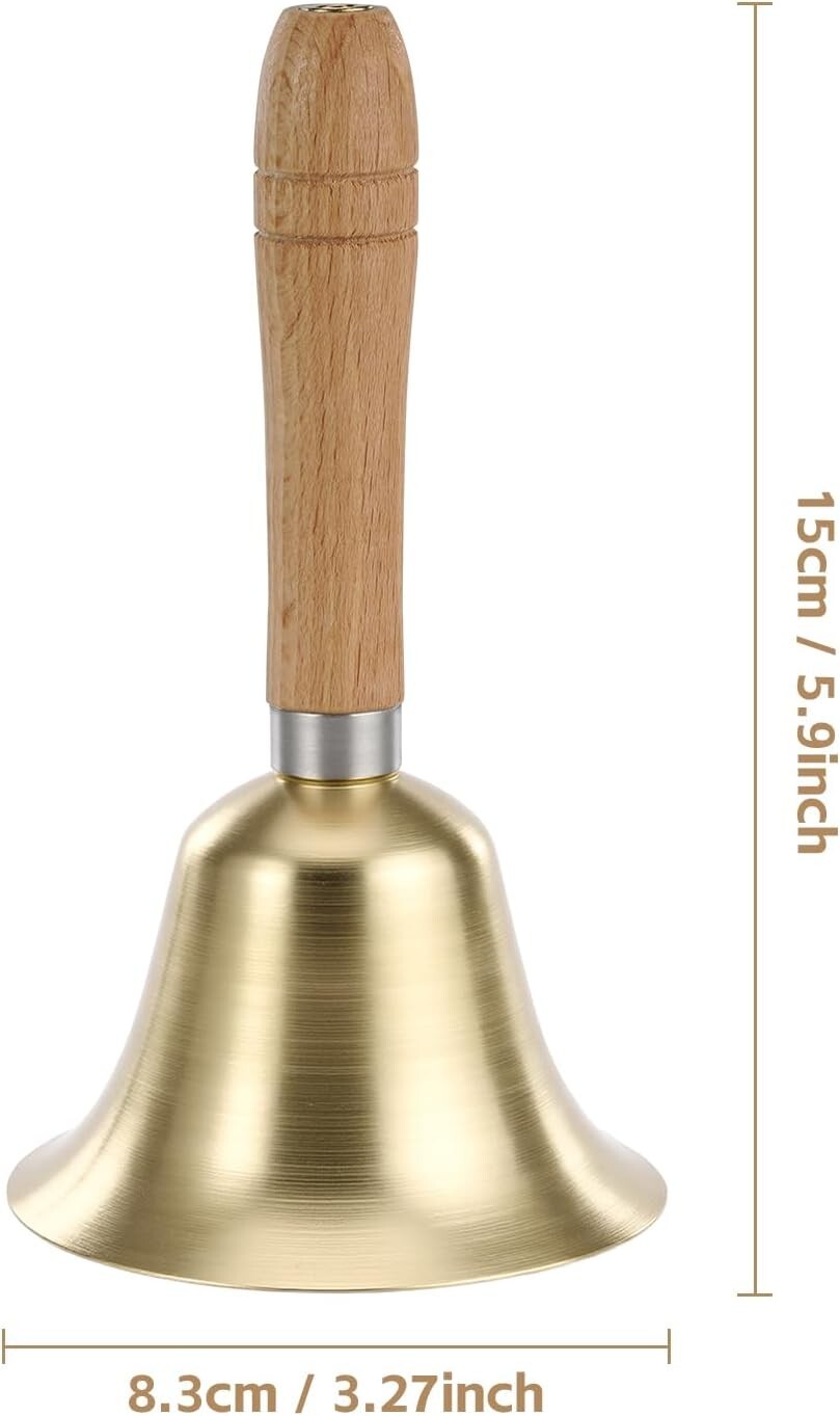 Super Loud Hand Bell – Solid Brass Call Bell for Elderly at Home