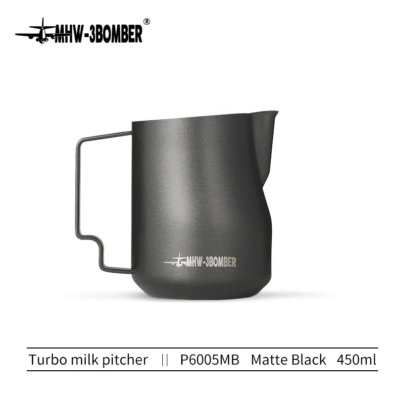 MHW-3BOMBER 350ml 450ml Turbo Milk Frothing Pitcher Stainless Steel Barista Jug