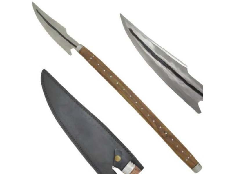 Old Ram Handmade Stainless Steel Blade Spear | Hunting & Camping Spear w/Case