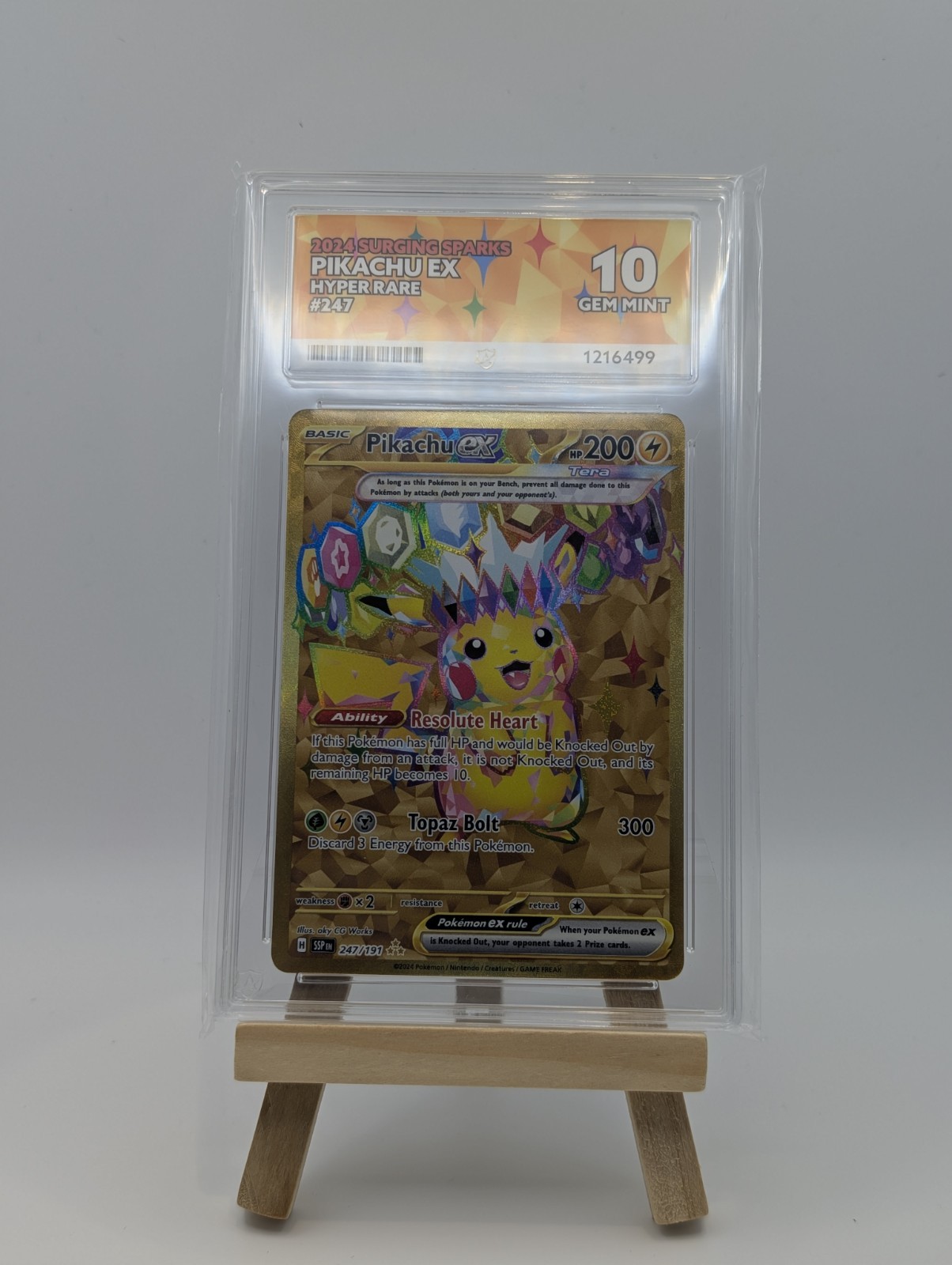 PERFECR SUBS Pikachu Ex 247/191 – Pokemon Surging Sparks Hyper Rare – ACE 10